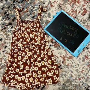Little sleepies mocha blossom romper
